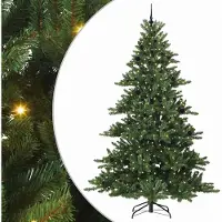 Syfax Kunstmatige Inklapbare Kerstboom Groen 240 cm PVC en staal