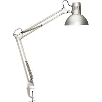 MAUL MAULstudy Bureaulamp - Metaal - Zilver - E27 Fitting - Tafellamp met Klem - Zonder Lichtbron