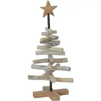 Syfax Kerstboom met standaard Bruin 60 cm Massief teakhout