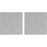 vidaXL Trapmatten 2 st 40 x 40 cm Zilver Aluminium Vierkant