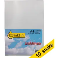123inkt Aanbieding: 10x zichtmap glashelder transparant A4 120 micron (10 stuks)