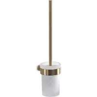 Gedy Pirenei Wandgemonteerde toiletborstel, matglas, mat goud