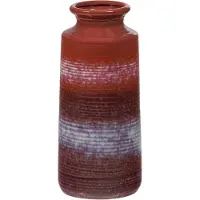 Woood Decennia Vaas XL Ø17 CM - Keramiek - Rood/Paars - 38x17x17 cm