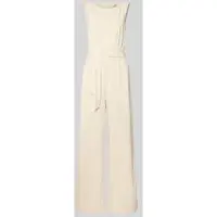 Jake*s Collection Jumpsuit van viscosemix met strikceintuur