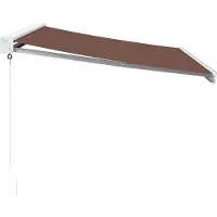 vidaXL Luifel handmatig uittrekbaar 350x250 cm bruin