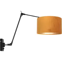 Steinhauer Landelijke Wandlamp Prestige Chic Zwart Met Goud Velvet