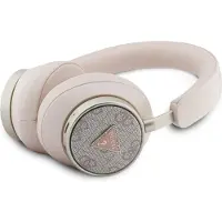 GUESS Bluetooth Koptelefoon - ENC - PU Leather met opberdoos - 4G Triangle Logo - Roze