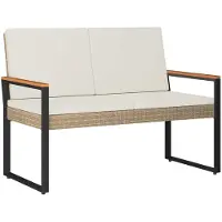 vidaXL Tuinbank 2 -Seater 107 x 61 x 80 cm poly rattan Rechthoekig