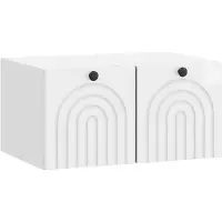 vidaXL Wandmontage TV-kast Hoogglans Wit 59,5 x 41 x 30 cm