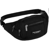 Peterson - Heuptas - Crossbody - Verstelbare Riem - 3 Vakken - Zwart