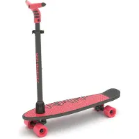 Chillafish Skateboard en Step 2-in-1 - Kinderstep omvormbaar naar Skateboard - Coraal Roze - Jongens en meisjes 3 jaar en ouder - Verstelbaar stuur - Model Skatieskootie 2