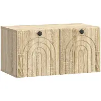 vidaXL Wandmontage TV-kast Sonoma Eiken 59,5 x 31 x 30 cm Bewerkt hout