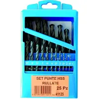ECEF Set van 19 "gerolde" punten voor gebruik in een cassette, met afmetingen van 1 tot 10 mm