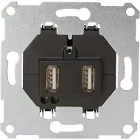 Kopp universele USB-laadstopcontact, 2100mA, 2x1050mA, laadstation voor 2 apparaten, inbouwmodel