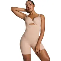 Spanx SPANXsculpt GoFigure Open Bust Midthigh Bodysuit - Kleur Chai - Maat XXL