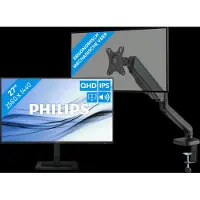 Philips 27E1N1600AE/00 + BlueBuilt Monitorarm Gasveer voor 1 Monitor
