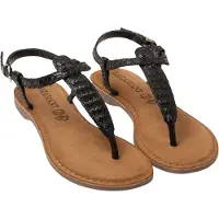 Lazamani Sandalen Dames Zwart Textiel | Maat 37