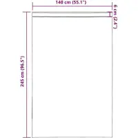 vidaXL Gordijnen voile met roedezakken 2 st lichtbruin