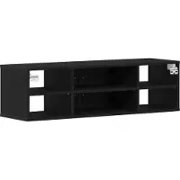 vidaXL Wandplank Muurmontage Zwart Eiken 102 x 30 x 29 cm Bewerkt hout