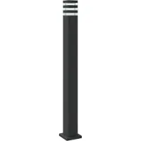 vidaXL Vloerlamp voor buiten met sensor 110 cm aluminium zwart