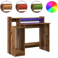 vidaXL Bureau, gerecycled hout, 97 x 45 x 90 cm, houtvezel