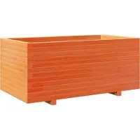 vidaXL Plantenbak 110x60x49,5 cm massief grenenhout wasbruin