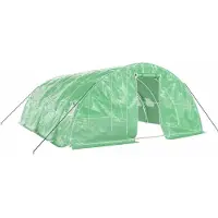 vidaXL Tuinkas met stalen frame 30 m² 6x5x2,3 m groen