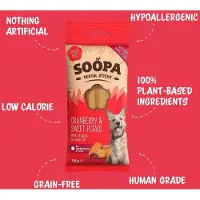 Soopa Dental Sticks met cranberry & zoete aardappel hondensnack Per 3