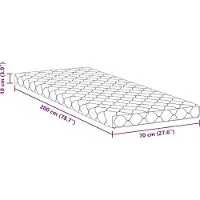 vidaXL Matras Wit 70 x 200 cm Jacquard stof