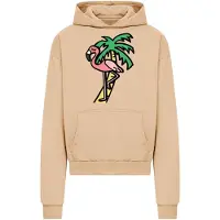 Mister tee Sweatshirt 'Flamingo' camel / groen / rosa / zwart