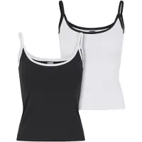 Urban Classics Top zwart / wit