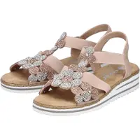 Rieker Sandalen met riem 'V0613' beige / zilver
