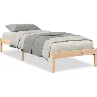 vidaXL Bedframe extra lang zonder matras massief grenenhout 100x210 cm