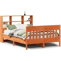 vidaXL Bedframe zonder matras massief grenenhout wasbruin 140x200 cm