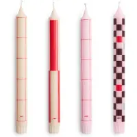 HAY Pattern Kaars - Set van 4 Reds and Bordeaux