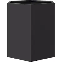 vidaXL Plantenbakken 2 st zeshoek 46x40x45 cm staal zwart