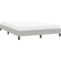 vidaXL Bedframe zonder matras 140x220 cm fluweel lichtgrijs