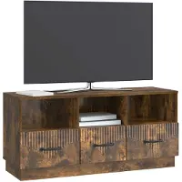 vidaXL TV Kast met lade Gerookt eiken 102 x 34,5 x 47 cm Bewerkt hout