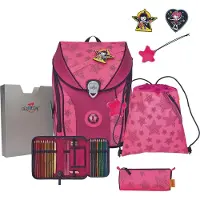 DERDIEDAS ErgoFlex Max Superflash Schooltas set 5-delig rood