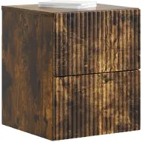 vidaXL Muurbevestigde Nachttafel Gerookt eiken 33 x 34,5 x 40 cm