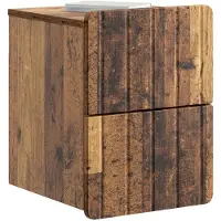 vidaXL Muurbevestigde Nachttafel 2 st Oud hout 33 x 34,5 x 43 cm