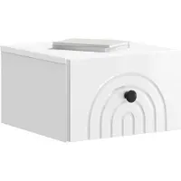 vidaXL Muurbevestigde Nachttafel 2 st Hoogglans Wit 33 x 34,5 x 20 cm