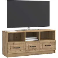 vidaXL TV Kast 102 x 34,5 x 47 cm Artisanaal eiken Bewerkt hout