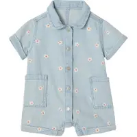 Vertbaudet Denim combishort babymeisjes