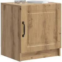vidaXL Nachtkastje 2 st Artisanaal eiken 43 x 34,5 x 47 cm