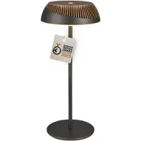 Briloner Alusta - Tafellamp oplaadbaar - dimbaar met touchfunctie - German Design Award Winner 2026 - IP44 spatwaterdicht - warmwit licht - Ø14 x 32 cm - antraciet brons metallic