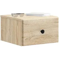 vidaXL Muurbevestigde Nachttafel Sonoma Eiken 34,5 x 33 x 20 cm