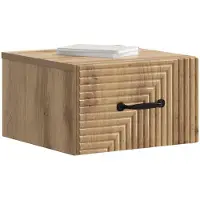 vidaXL Muurbevestigde Nachttafel Artisanaal eiken 34,5 x 33 x 20 cm