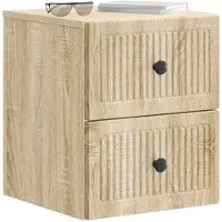 vidaXL Muurbevestigde Nachttafel Sonoma Eiken 33 x 34,5 x 40 cm