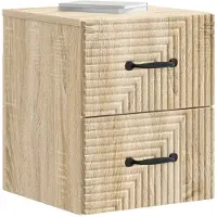 vidaXL Muurbevestigde Nachttafel Sonoma Eiken 34,5 x 33 x 40 cm